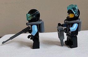 2) Aquaraiders Diver Lot 7775 7776 7772 Aqua LEGO&reg; Minifigure Figure mini fig