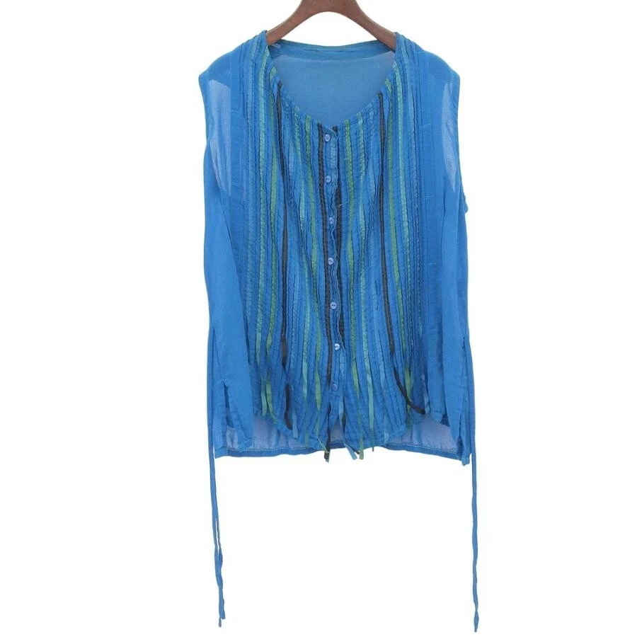 ISSEY MIYAKE FÊTE ストライプシアープリーツトップス ISSEY MIYAKE Striped Tops for Women for sale | eBay