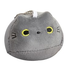 Cat Gray 3 Inch Stuffed Animal Plush Dolls Keychains Pendants Lanyards Keyrings