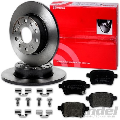 brembo BREMSSCHEIBEN 264mm + BELÄGE HINTEN passend für FIAT TIPO 356