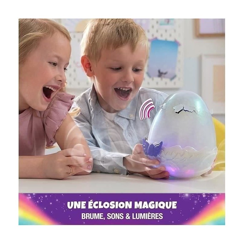 Hatchimals Alive Eclosion Secrete Spin Master : draggle interactif rose magique