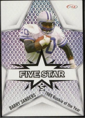 Barry Sanders 2024 SAGE HIT #FS-2 Five Star Blue Detroit Lions