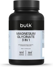 Magnesium Glycinate Capsules High Strength 1040mg Fatigue Bone Health 120 caps 0.14 per thousand milligrams