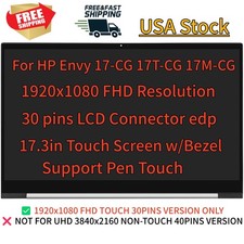 For HP Envy 17-CG Series LCD Touch Screen w/Bezel 17.3" N173HCE-E3A L43245-JG2