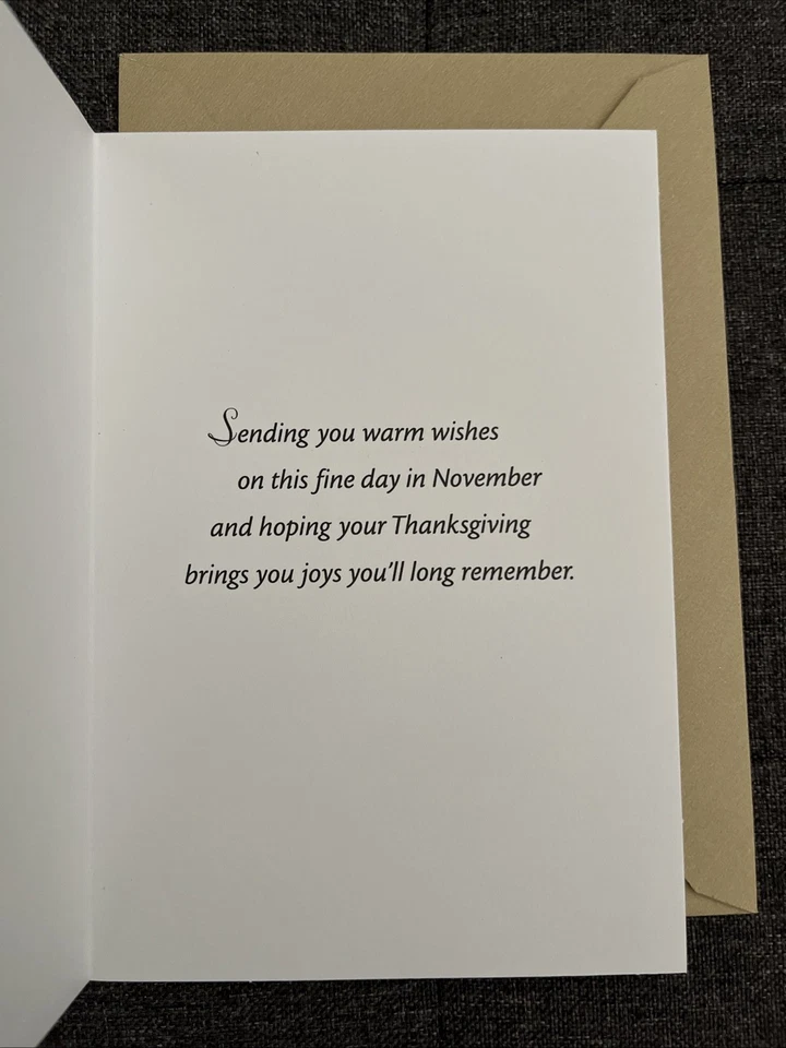 Hallmark Greeting Card Happy Thanksgiving Turkey Pumpkins Fall Family Friends - Image 4 of 4