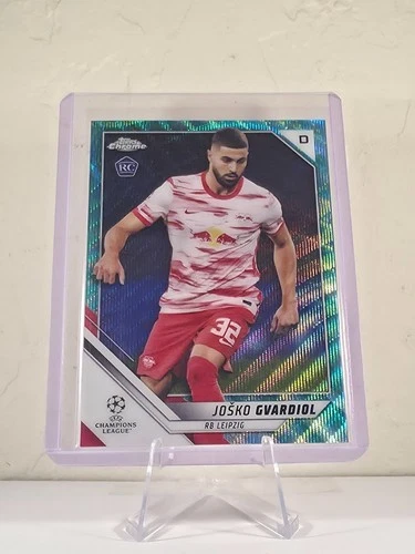 2021-22 Topps Chrome UCL #80 Josko Gvardiol Aqua Wave Refractor /199 RC Rookie