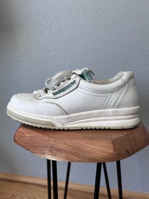 Mephisto Match Run Off Sneakers White Leather Women's Size 6 Shoes