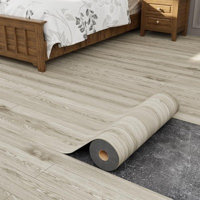 Peel and Stick Vinyl Flooring Roll 23''x 393''/64 Sq.Ft, Thicken Self Adhesive ...