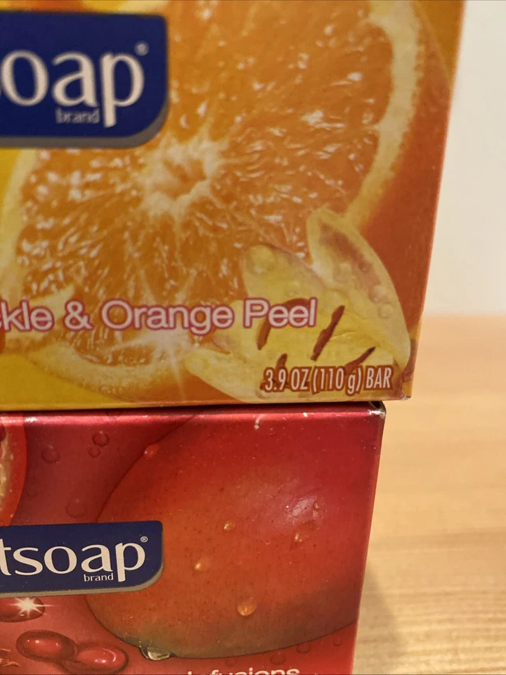 Lot of 2 Rare Softsoap Bar Soap Sweet Honeysuckle Orange Peel Juicy Pomegranate - Image 2 of 4
