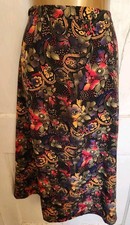 Sag Harbor Floral Midi Skirt Womens Size 12 P Petite Cottagcore Earthy Boho Nice