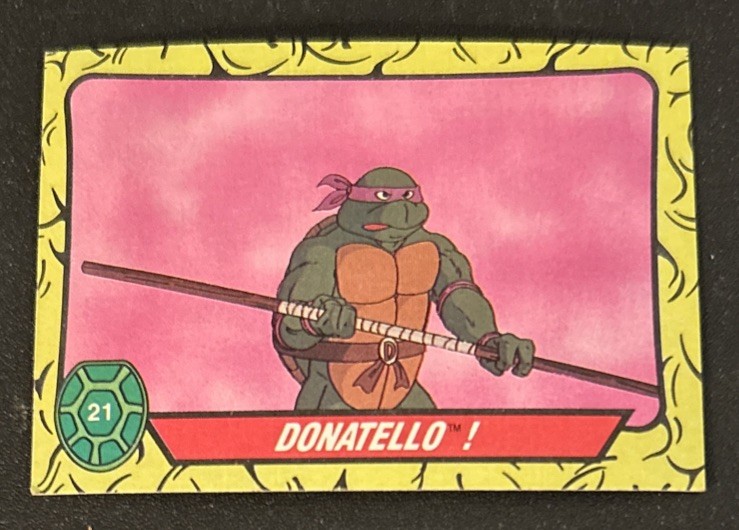 1989 Topps Teenage Mutant Ninja Turtles TMNT Donatello! Card
