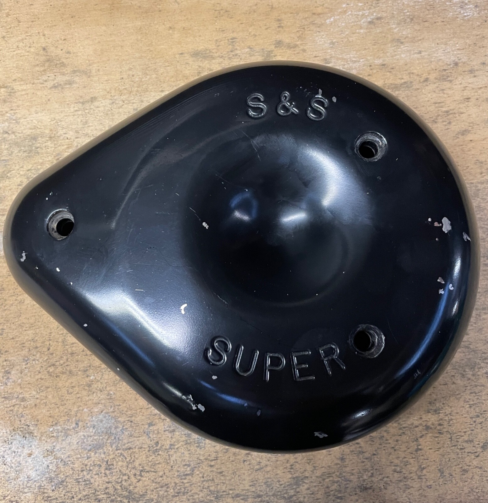 Used S&S Cycle Black Air Cleaner Cover for Harley Davidson Carburettor