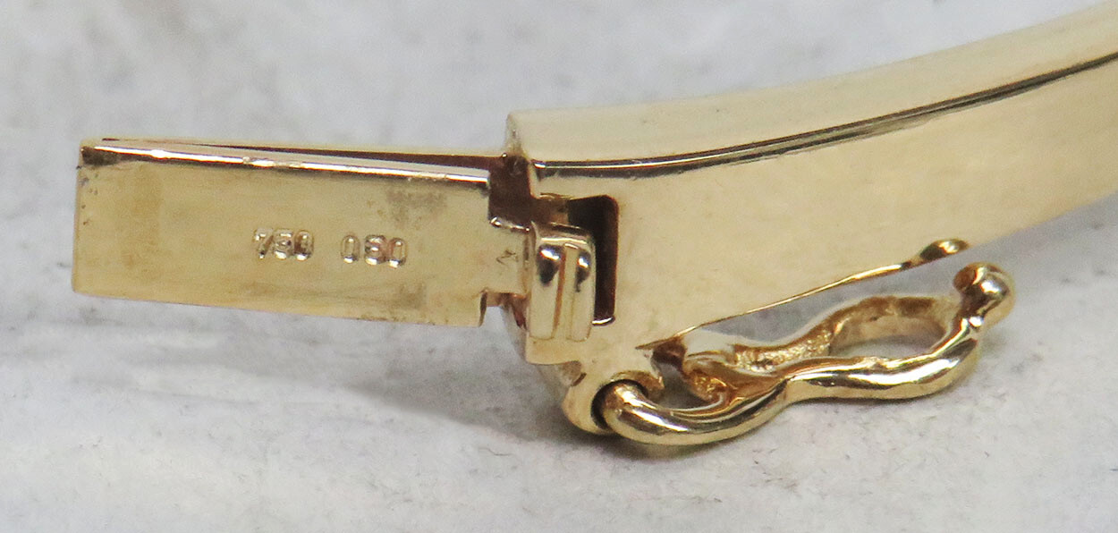 OUTSTANDING 18K SOLID GOLD & 3/4ct DIAMOND HINGED… - image 5