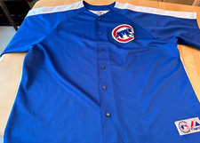 VINTAGE MAJESTIC JERSEY MENS SZ XL EMBROIDERED CUBS PERFORATED