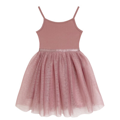 Girl's Mocha Ballerina Tutu Dress, Boho, Dance, Wedding, Birthday, 3-7 Year