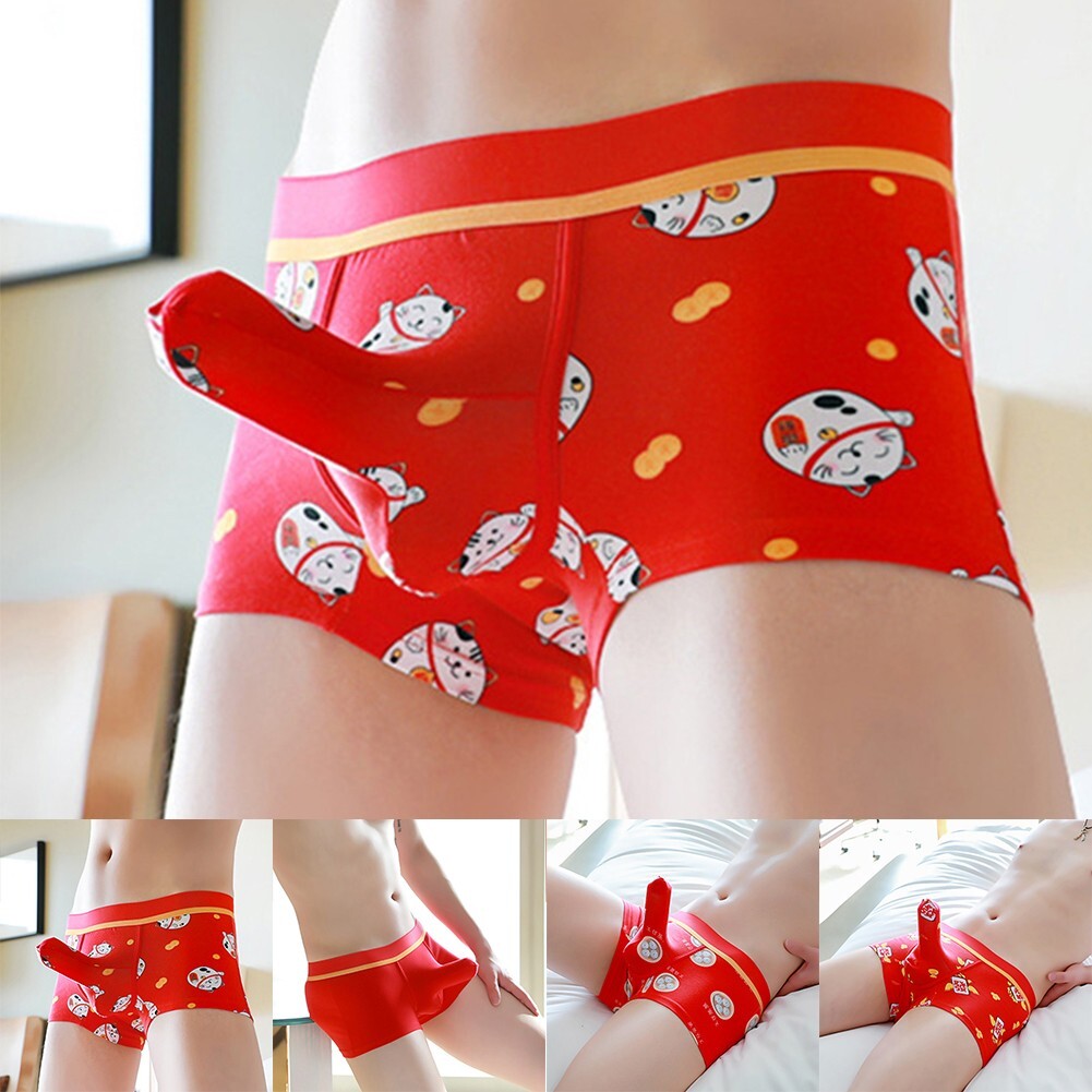 Glijmiddel Op waterbasis Katoen Heren Onderbroeken Boxer Trunks Shorts