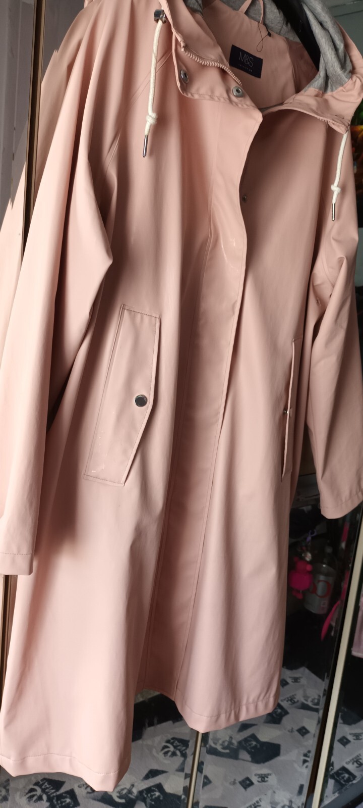 ladies coats size 18 Mas Light Pink Rain Mack Only Worn Once Or Twice