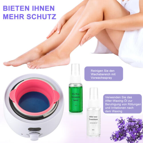 Salon Wachsgerät Set Wachswärmer Wachs Erhitzer &Wachs Bohnen Haarentfernung Wax - Bild 7 von 18