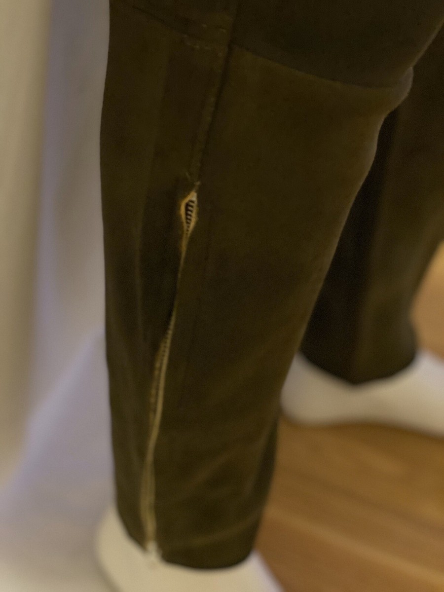 699€ ARNOLD WEISS Pantalon chasse Fuseau Cuir Cerf Homme vert Olive T 48 54 NEUF