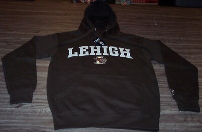 LEHIGH UNIVERSITY HOODED STITCHED SWEATSHIRT MENS SMALL NEW w/ TAG NCAA