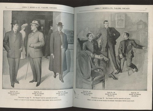 RARE 1905 OWEN MOSES TAILORS CATALOG CHICAGO ILLINOIS AMERICAN FASHION HISTORY - Picture 3 of 4