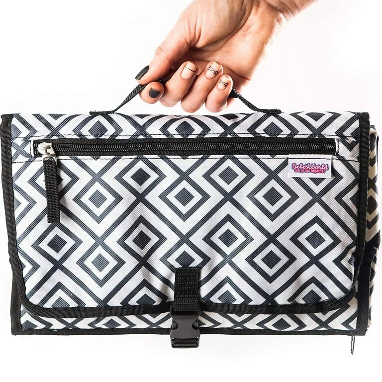 NEW! BebesWorld Portable Changing Pad for Diaper Bag w/ Head Pillow