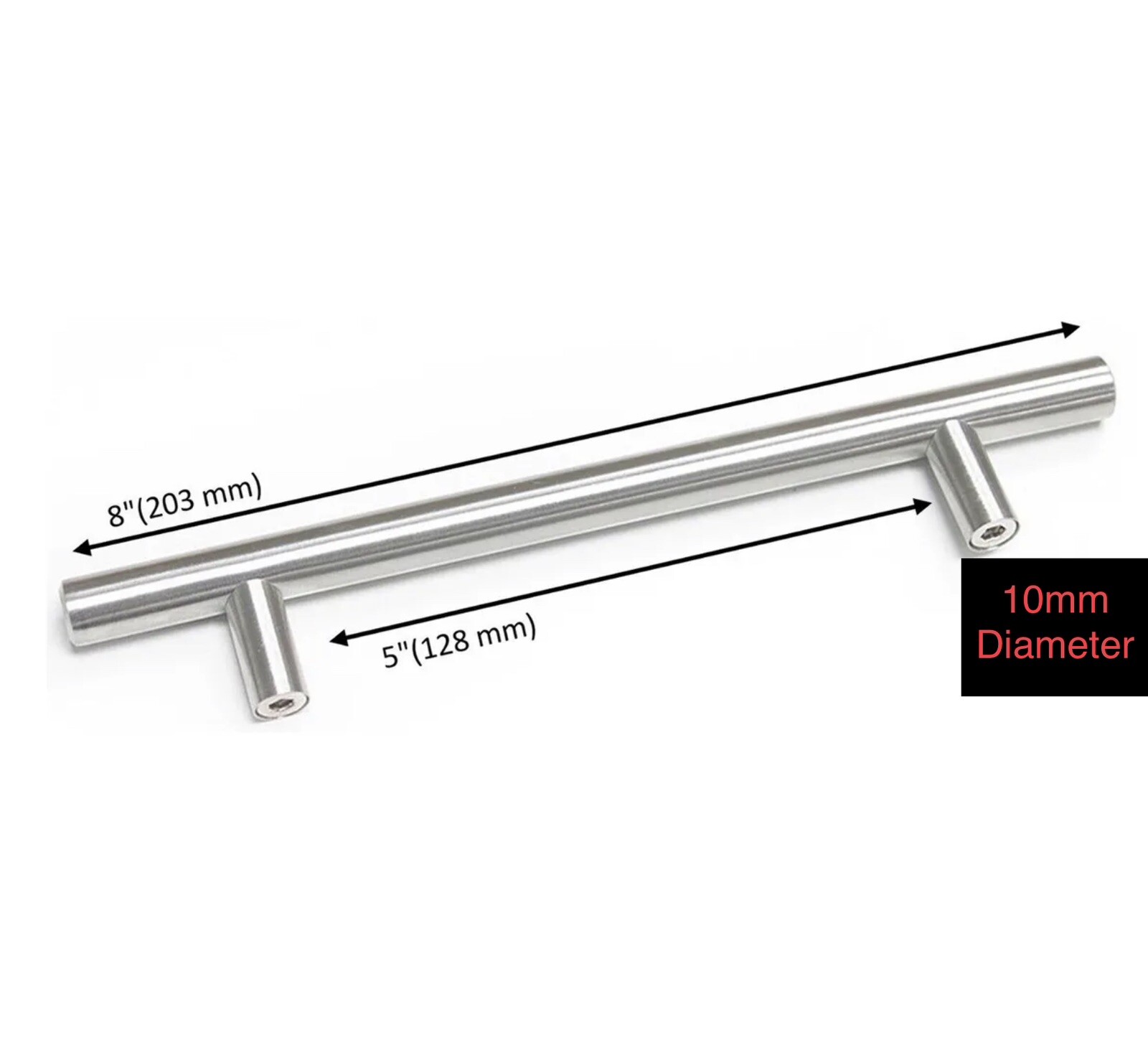 Kitchen Cabinet Pulls Stainless Steel Drawer T Bar  15pack