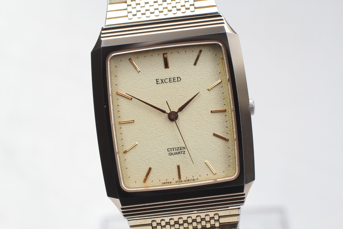 Vintage 1989 [N MINT] CITIZEN Exceed 2730-274326 Gold 23mm