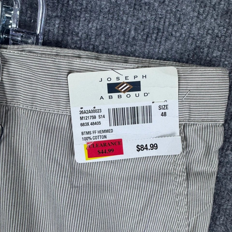 Nuevo con etiquetas Pantalones Cortos Joseph Abboud Para Hombre 48 Gris Rayas Exterior Senderismo Ropa Foto 3 de 4