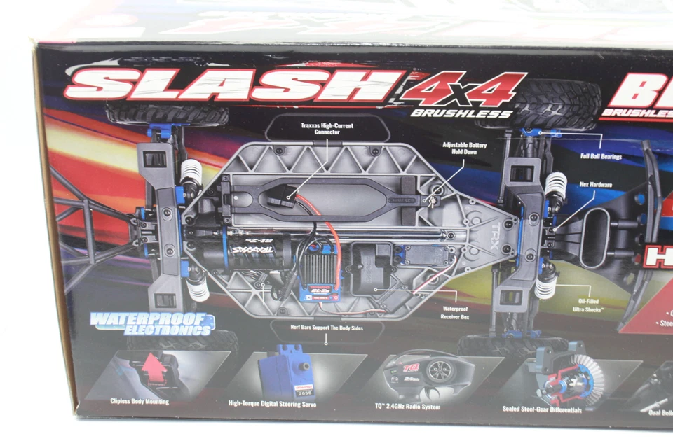 Traxxas 68154-4 Red Slash 4X4 BL-2s Brushless 1:10 short Course Truck 4WD New - Image 4 of 4