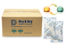 100 gram X 200 PK "Dry & Dry" Food Grade Orange Indicating Silica Gel Packets