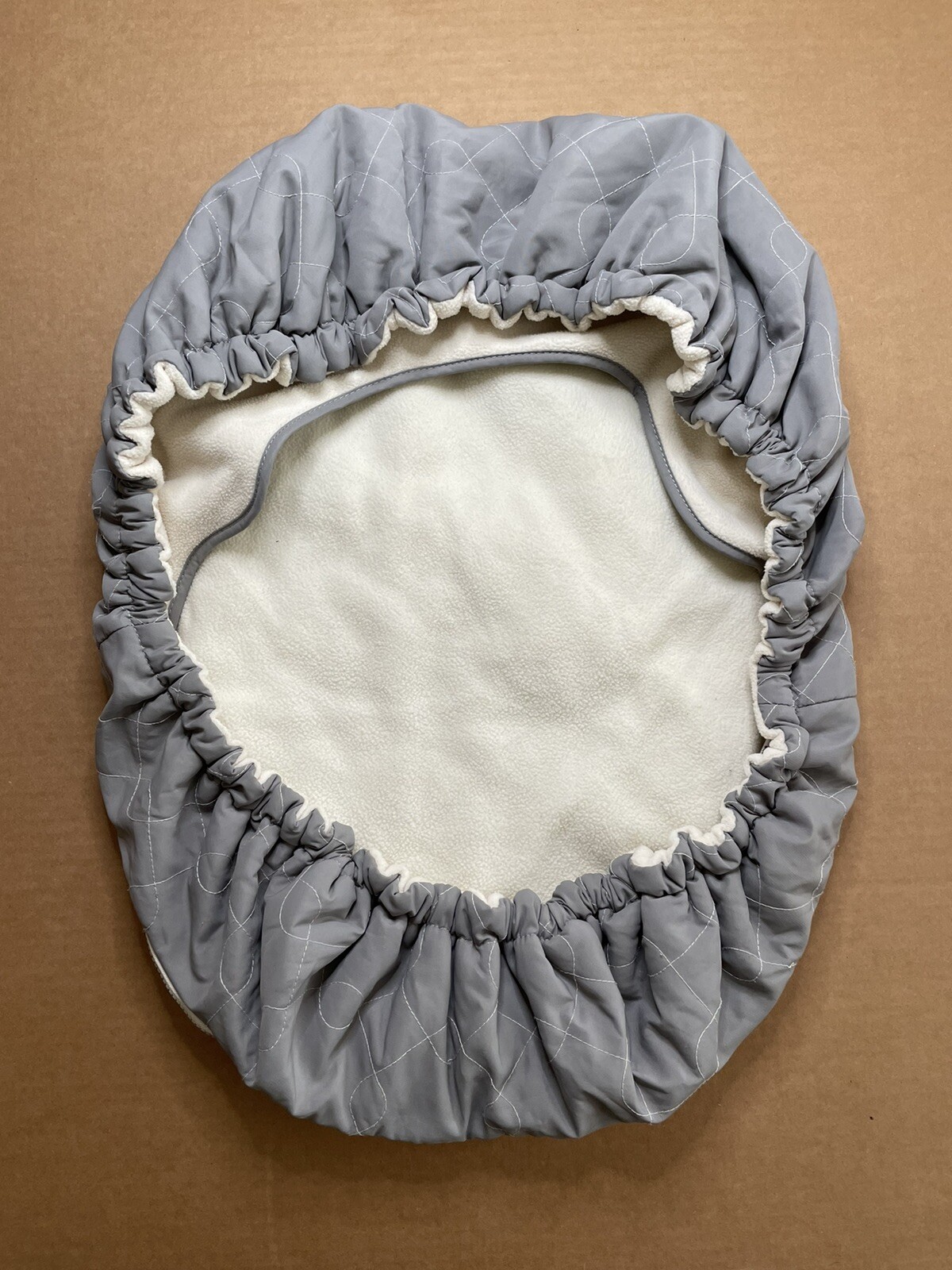 JJ Cole Car Seat Cover Gray Weather Resistant Fleece Lined Baby Carrier