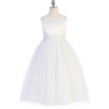 WHITE Size 6 Flower Girl Dress Communion Bridesmaid Recital Birthday Party