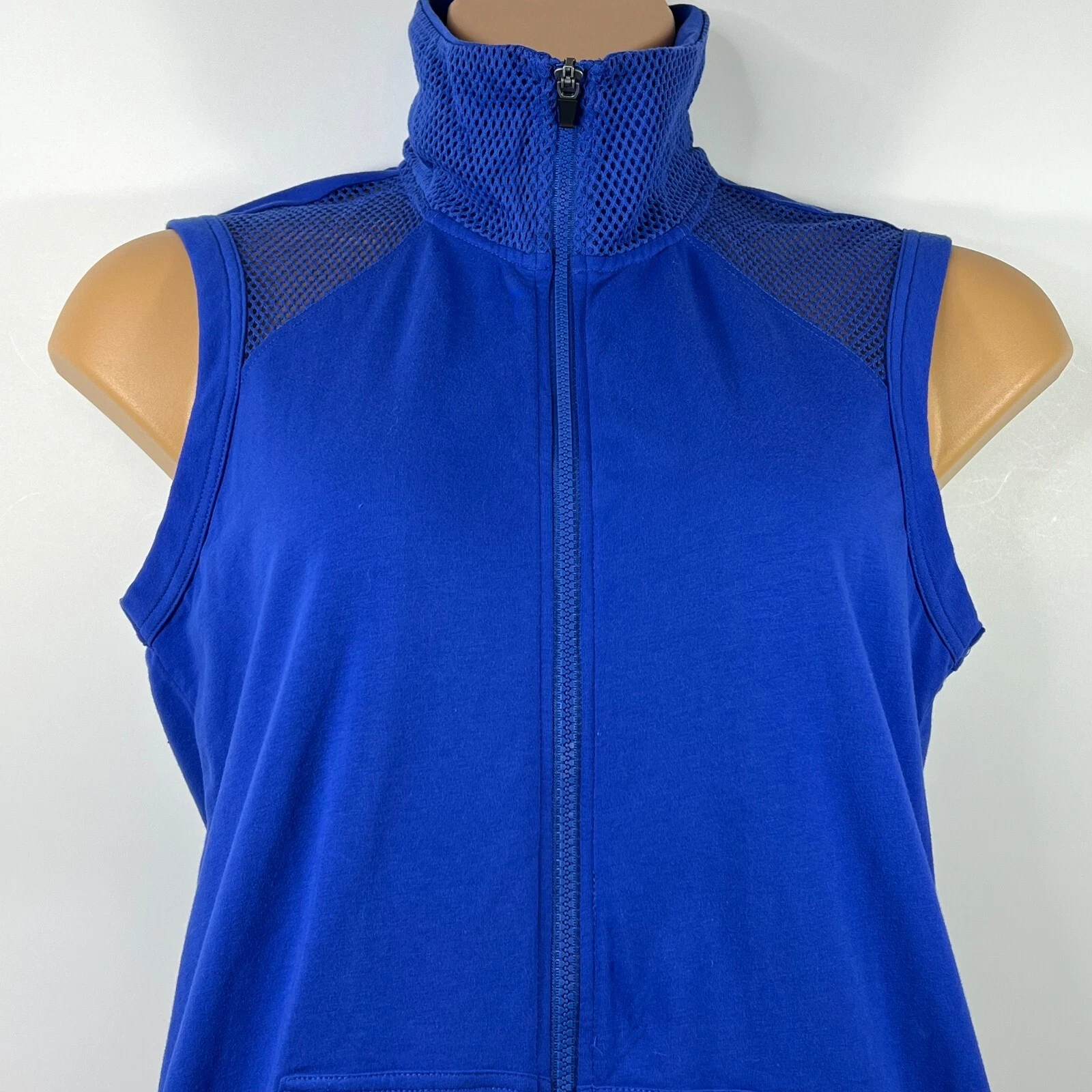 fabletics temecula full zip sleeveless mesh jacket