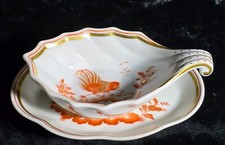 Antico piatto e sottopiatto Richard Ginori 1735 Siena ruggine gallo noce