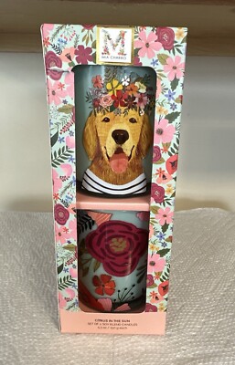 Set Of 2-Mia Charro Citrus In The Sun 5.3oz Soy Blend Candle-Golden Retriever