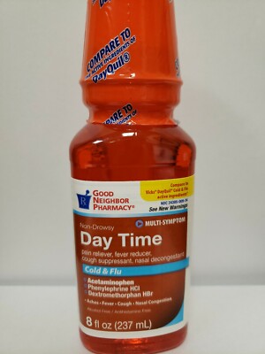 Non-Drowsy Day Time Cold & Flu Pain reliever, fever reducer 8 oz (237 mL)