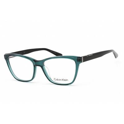Calvin Klein Unisex Eyeglasses Crystal Bistro Green Cat Eye Frame