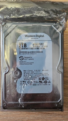 Western Digital Surveillance 2TB,3.5 inch Internal Desktop Drive - WD22PURZ