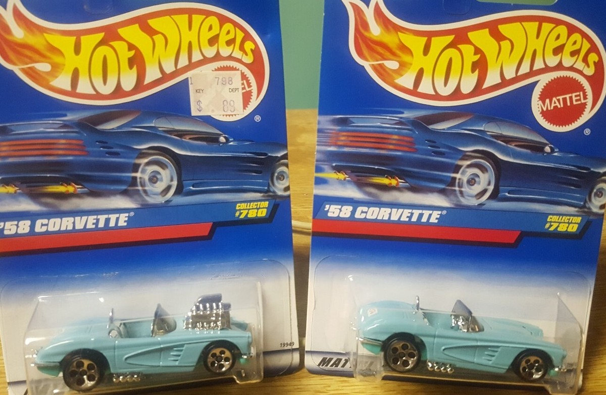 ホットウィール ‘58 CORVETTE Hot Wheels '58 Corvette Coupe Metallic Blue 1:64 Die Cast | eBay