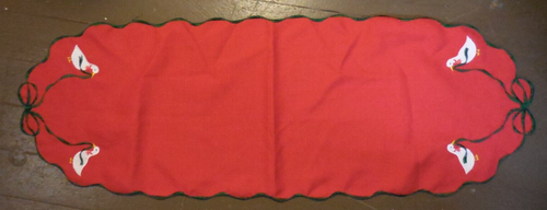 Gansos de Navidad Tablerunner rojos vintage
