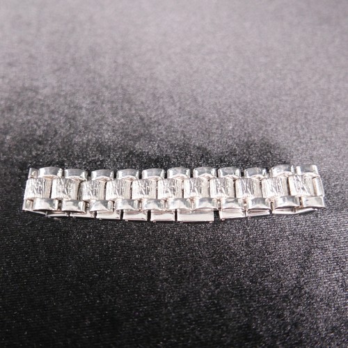 Unisex Tree Bark Stamped Design Stainless Steel Watch Band Bracelet 15.9mm 8.25L - Picture 4 of 10