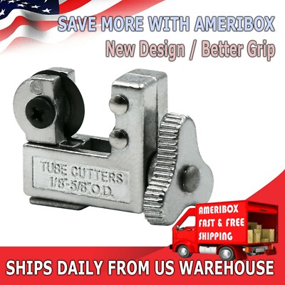 Mini Pipe Tubing Cutter 1/8'' to 5/8'' OD Copper Brass Aluminum Cutting HVAC Plumb