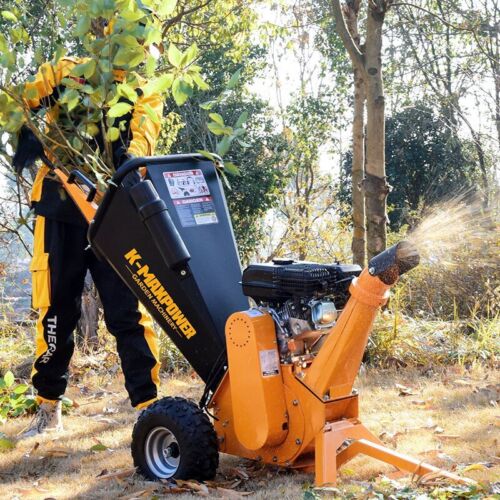 7PS Holzhäcksler Benzinhäcksler Benzin Häcksler Gartenhäcksler Schredder - Bild 6 von 9