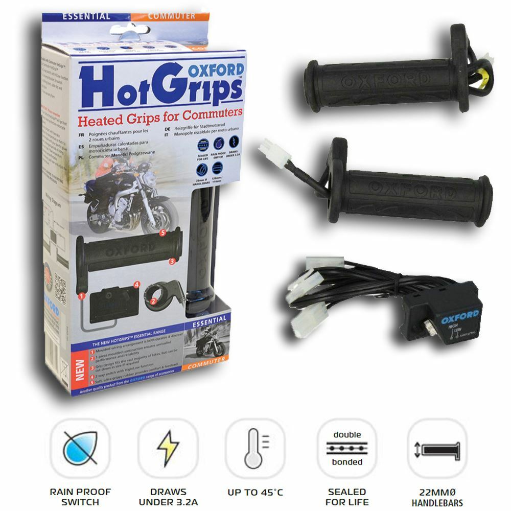 Oxford OF771 Motorcycle Hotgrips Commuter Heated Grips Fits Honda