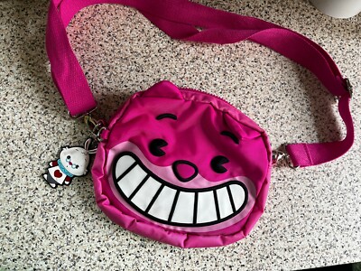 Disney Store Cheshire Cat Fanny pac Bum Bag  - Rare Bag With White Rabbit Charm