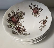 Johnson Brothers "Harvest Time" Cereal Bowls Set Of Six 