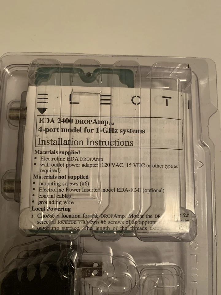 Electroline EDA 2400 4-Port Drop Amp + RF/CATV power supply - Image 3 of 3