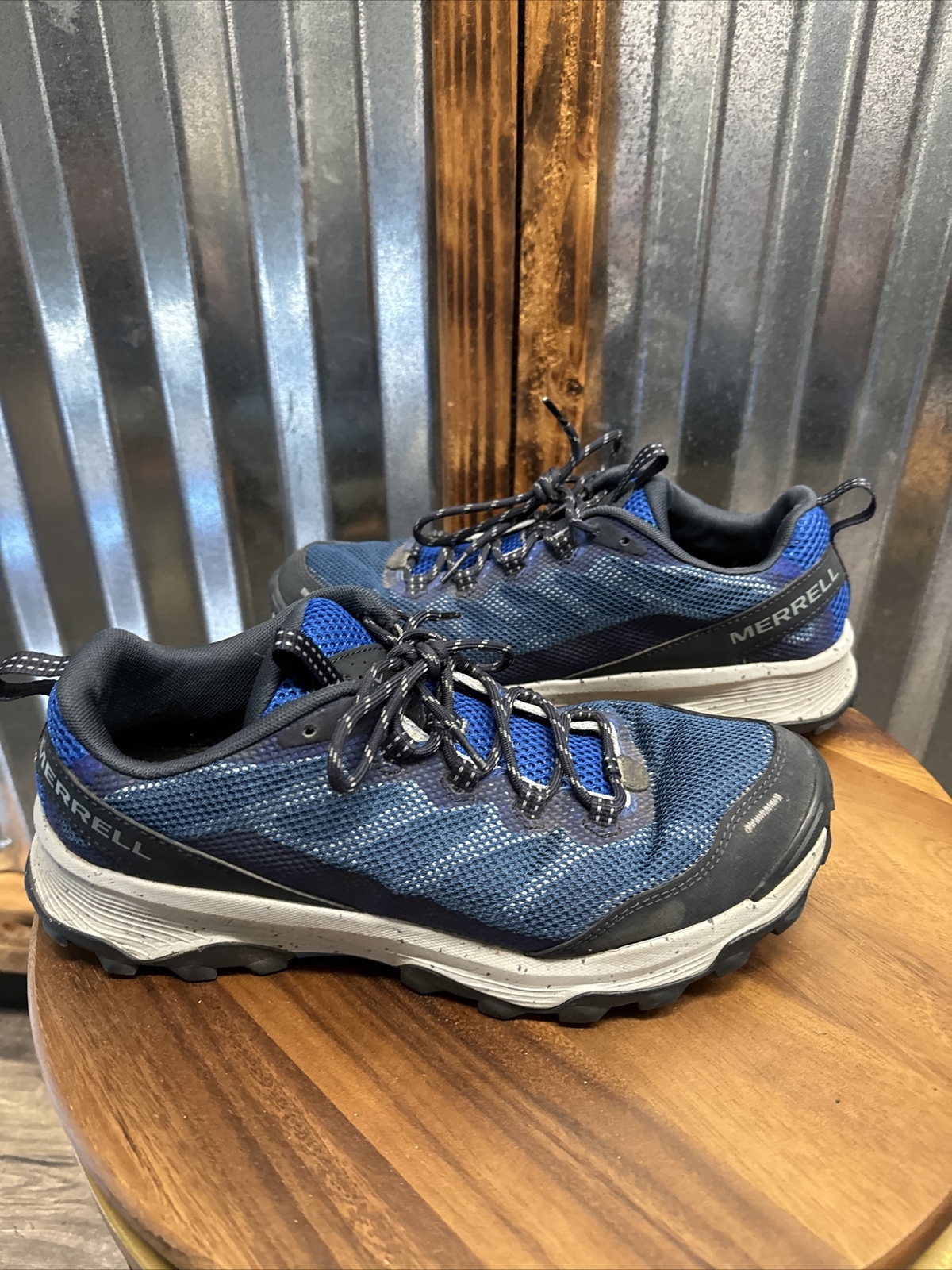 Scarpe da trekking outdoor Merrell Speed Strike da uomo taglia 10 5 J067071 blu