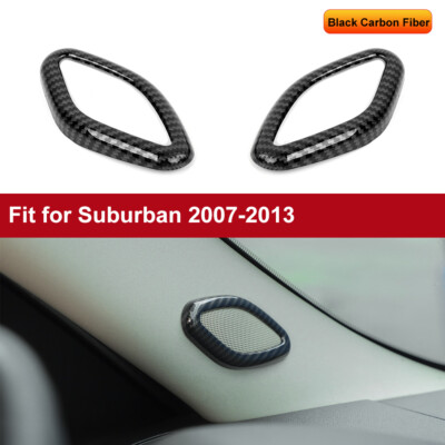 Carbon Fiber Audio A Pillar Tweeter Speaker Bezel Trims For Chevy Suburban 07-13